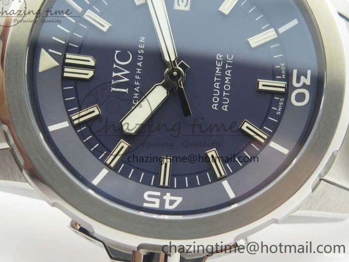 MIROTIME 0104 EasyMatch Aquatimer Automatic IW329004 V6F 1:1 Best Edition Blue Dial On SS Bracelet MIYOTA 7224